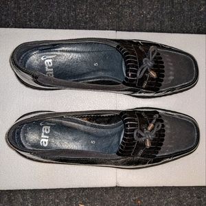 LIKE NEW! Ara Black Patent "Rachel" Loafer Women's Sz US 7.5/UK 5/EU 38
